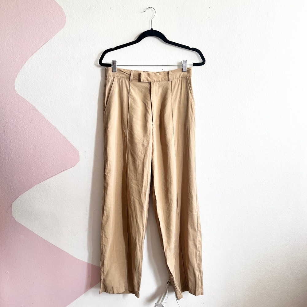 Cotton:On Women's Trousers Pants Beige Size 6 Classic Workwear Office Siren